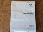Collins Instruction Book 208U-3 Linear Power Amplifier Rockwell International. Fixed Price $22.00.