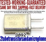 9.520 Mhz Crystal For Yaesu 101 Bs Ex Fe Fx FT-277 Radio 80 Meter. Fixed Price $14.98.