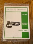 Realistic TRC-451 40 Channel Am/ssb Mobile Cb Radio Owners Manual Nos. Fixed Price $29.95.