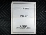 Concepts 2-417 Meter Power Amplifier Manual. Fixed Price $9.99.