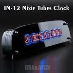 IN-12 Arduino Shield Nixie Tubes Clock Stylish Black Acrylic Case Gra&afch. Fixed Price $139.95.