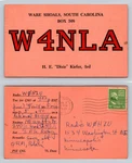 Ham Radio Qsl Qso Postcard W4NLA, Ware Shoals, Sc, Usa. Fixed Price $16.99.