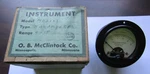 O. B. Mcclintock Co, Model 2001 Milliamperes 0-15 Scale Round Panel Meter. Fixed Price $35.00.