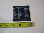 Amateur Ham Radio Prep Exam Study Tip Sheet Phonetic Alphabet 3"IN Sticker Decal. Fixed Price $9.94.
