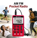 Retekess V112 Pocket Fm/am Radio Mini Receiver Digital Rechargeable Walking. Fixed Price $16.49.