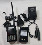 Yaesu VXA-100 Handheld Aviator Pilot Radio Transceiver With Accessories. Fixed Price $99.99.