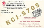 Lexington Virginia Mohler's Texaco Rte 4 Ham Qsl Radio KCJ-5705 Postcard U7. Fixed Price $12.95.