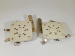 Vintage Johnson Large Ceramic 7 Pin Tube Socket Pair. Fixed Price $12.99.