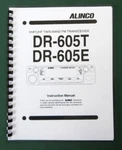 Alinco DR-605T/E Instruction Manual: Comb Bound & Protective Plastic Covers. Fixed Price $22.00.