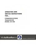 Hallicrafters Communications Transceiver SR-400 Operating And Service Manual. Fixed Price $17.99.
