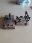 Antique Morse Code Key Telegraph Device Instrument 2 Pieces Handmade. Fixed Price $40.00.