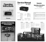 Panasonic RF-4900 Operating Manual + Service Brochure 32LB Paper. Fixed Price $24.95.
