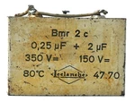 Leclanch 0.25MFD 2MFD 250NF 350V 0.25UF 150V 2UF Dual Oil Capacitor Vintage 5PC. Fixed Price $50.00.