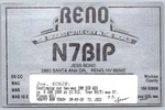 Reno Nevada N7BIP Amateur Radio Qsl Postcard 1996 Jess Bond Ham A12. Fixed Price $9.77.