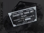 TU-10 Radio Jeep Us WW2 Engineers Transmitter Plate Label. Fixed Price $18.85.