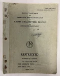 Army Air Forces-instruction Book/operation/maintenance/radio Transmitter BC-375E. Fixed Price $49.99.