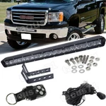 Bumper 100W 20'' Led Light Bar Bracket Kit For Gmc Sierra 1500 2500/3500HD 08-14. Fixed Price $61.49.
