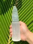 Large Selenite Crystal Tower 8" Tall, Skyscraper, Point, Wand. Fixed Price $436.54.