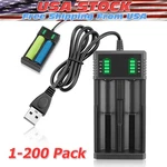 Usb Smart Battery Charger FOR18550 14500 16340 Rechargeable Li-ion Batteries Lot. Fixed Price $817.01.
