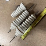 Vintage 6 Ceramic Thru-panel Lead-in Insulators Ham Radio, High Volt. Usa Made. Fixed Price $39.95.