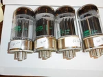 4 Vintage Nos Sylvania JAN6080 Wc Black Plate 3 Mica Power Tubes. Fixed Price $46.00.