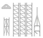Rohn 25SS040 Series 40' Self Supporting Tower Kit + AS25G Rotator Shelf. Fixed Price $1685.00.