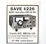 1975 Hallicrafters FPM-300 MK2 Scanner Advertisement Electronics Vintage C82QST. Fixed Price $12.99.