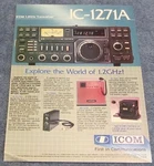 1985 Icom IC-1271A Vintage Ham Radio Transceiver "explore The World Of 1.2HZ". Fixed Price $12.99.