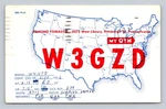 Ham Radio Qsl W3GZD W4HTD Pittsburgh 1956 Usa Map AT-1 BC-455 Cw. Fixed Price $16.99.