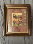 Vintage Buffalo Nickel The Way Framed Coin Display Set Western Art. Fixed Price $52.00.