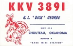 Chouteau Oklahoma Ham Radio Card Rl Dick George Rodeo Theme Barb Wire Station. Fixed Price $7.00.