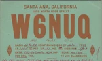 Amateur Ham Radio Qsl Postcard W6NUQ Jim Blackburn 1953 Santa Ana California. Fixed Price $9.63.