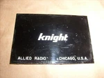 Allied Knight R100A Shortwave Receiver Ham Radio - Front Logo Panel. Fixed Price $31.50.