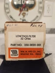 Ef Johnson Wm Nye Viking Hf Low Pass Filter 250-0020-001. Excellent, W/instruct.. Fixed Price $25.00.
