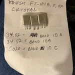 Yaesu Original Crystals Filters 34.02, 34.52, 35.020 From Working FT-101. Fixed Price $89.00.