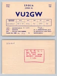 Ham Radio Qsl Qso Postcard VU2GW, Madras, Tamil Nadu, India. Fixed Price $13.99.
