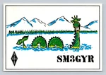 Ham Radio Qsl SM3GYR Sweden 1981 28 Mhz Ssb Cartoon Loch Ness Monster. Fixed Price $15.99.
