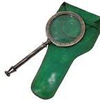 Vintage Henry London Brass Magnifying Glass Green Leather Case Nautical Marin.... Fixed Price $45.85.