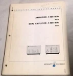 Hp Hewlett Packard Dual Amplifiers 8447A Oper &service Manual. Fixed Price $49.95.