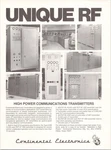 Continental Electronics Unique Rf High Power Transmitters Vintage Ad 1980S. Fixed Price $15.58.