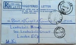 Zambia 1988 Regist Stationery Cover With Postmark & Label. Fixed Price $9.39.