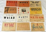 12 Military Vintage Call Letters/numbers Postcards Amateur Ham Radio Qsl 40-50'S. Fixed Price $35.00.