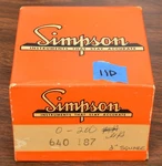 Simpson Square Panel Meter 0-200UA Microamp Dc (lot 11D). Fixed Price $65.00.