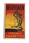 Old Workman Virginia Cigarettes Small Box With Great Graphics. Fixed Price $17.99.