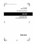 Radio Shack DX-395 Instruction Operating Manual. Fixed Price $12.95.