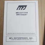 MFJ-217, MFJ-218 Swr Analyzer, Not Reprint. Fixed Price $6.00.