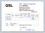Ham Radio Qsl DE6WAL Denscheid Germany 1997 Drake DSR-2 Cw 7MHZ. Fixed Price $15.99.