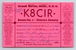 Vintage Ham Radio Amateur Qsl Qso Postcard K8CIR Grand Haven, Michigan 1964. Fixed Price $16.99.