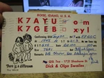 G25 Old Qsl Amateur Ham Radio Operator Card Boise Idaho Dick & Olga Swailes Kids. Fixed Price $19.99.