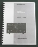 Kenwood T-599D Instruction Manual: With Foldout Schematic & Protective Covers. Fixed Price $25.00.